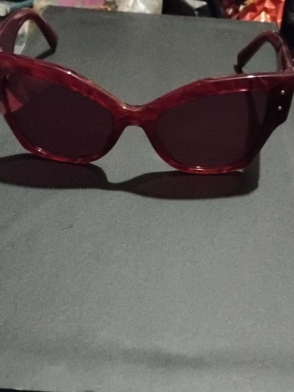 Dolce & Gabbana 4478 Women's Burgundy Sunglasses with Dark Lenses